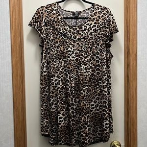 Cocoon leopard print dress 1x